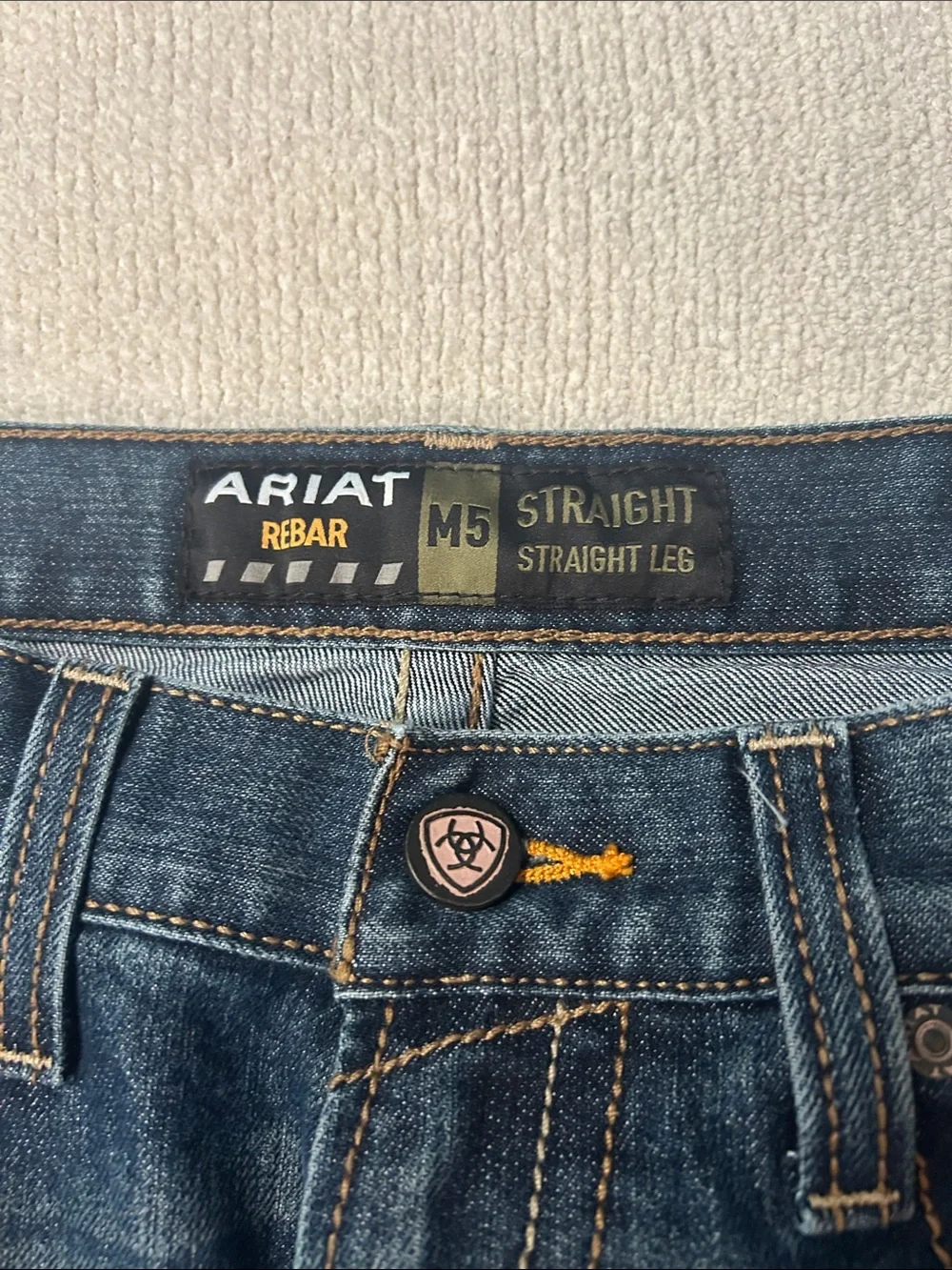 Ariat Dark Blue Straight-Leg Jeans - Picture 2 of 6